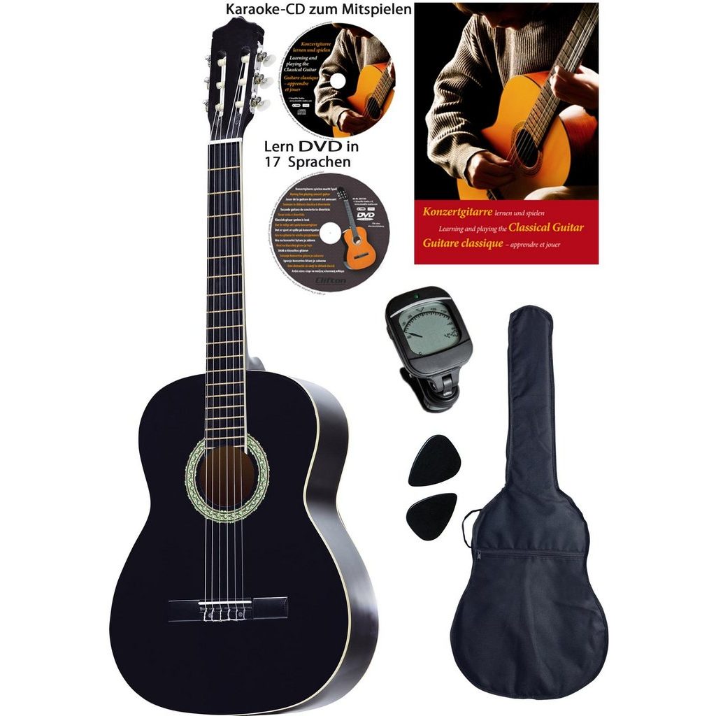 Clifton Konzertgitarre Set 4/4 – Komplettset